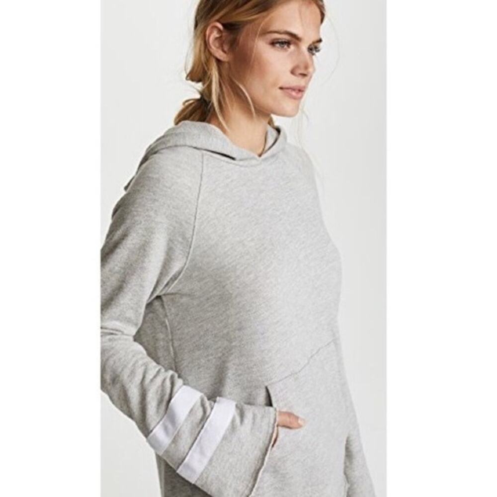 Sundry Gray French Terry Bell Sleeve Hoodie Sweatshirt Size 2 Medium Cozy Lounge